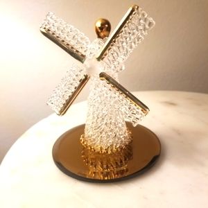 Spun Glass with Gold detail Windmill figurine